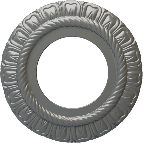 Ekena Millwork Claremont Ceiling Medallion (Fits Canopies up to 5 5/8"), 9"OD x 4 1/2"ID x 1/2"P, Silver CM09CLSLS - main